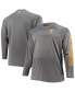 Фото #1 товара Men's Charcoal Tennessee Volunteers Big and Tall Terminal Tackle Omni-Shade Long Sleeve Raglan T-shirt