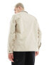 Lee relaxed fit chetopa cotton twill zip front overshirt in stone