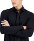 ფოტო #3 პროდუქტის Men's Slim-Fit Stretch Piqué Button-Down Shirt