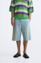 Bermuda jorts with crochet stripes - limited edition