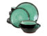 Gibson Elite Green Lantern 16-Piece Double Bowl Dinnerware Set, Teal - фото #5