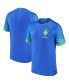Фото #1 товара Men's Blue Brazil National Team 2022, 23 Away Breathe Stadium Replica Blank Jersey