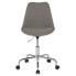 Фото #3 товара Aurora Series Mid-Back Light Gray Fabric Task Chair With Pneumatic Lift And Chrome Base