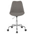 Aurora Series Mid-Back Light Gray Fabric Task Chair With Pneumatic Lift And Chrome Base