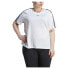 ფოტო #1 პროდუქტის ADIDAS Aeroready Essentials 3 Stripes Plus Size short sleeve T-shirt