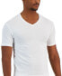 Men's 4-Pk. Slim-Fit Solid V-Neck Cotton Undershirts, Created for Macy's