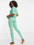 ASOS DESIGN Tall dino & lobster oversized tee & legging pyjama set in green