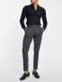 ASOS DESIGN skinny smart trousers in charcoal