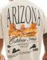 ASOS DESIGN oversized t-shirt in beige with Arizona scenic back print