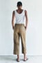 ZW COLLECTION CHINOS WITH TURN-UP HEMS