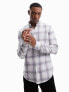 Фото #3 товара Рубашка мужская ASOS – клетчатая серая в классическом крое