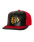 ფოტო #1 პროდუქტის Mitchell Ness Men's Black/Red Chicago Blackhawks Day One Snapback Hat