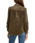 Фото #2 товара Jones New York Corduroy Snap Front Utility Shirt Women's Green Xs