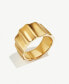 ფოტო #3 პროდუქტის 24K Gold-Plated Fuliwa Band Ring