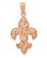 ფოტო #1 პროდუქტის Fleur de lis Pendant in 14k Rose Gold