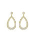 ფოტო #1 პროდუქტის Artisanal Pave Hollow Teardrop Earrings