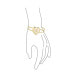 ფოტო #2 პროდუქტის Initials Friendship Love Split Heart Wide Bracelets Bangle Cuff Bracelet For Women ForYellow Gold Tone Metal Hinge Opening