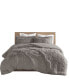 Фото #3 товара Malea Shaggy Faux-Fur 3-Pc. Duvet Cover Set, Full/Queen