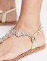 Accessorize rome sparkle sandal in gold