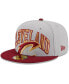 ფოტო #1 პროდუქტის Men's Gray, Wine Cleveland Cavaliers Tip-Off Two-Tone 59FIFTY Fitted Hat