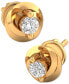 Diamond Swirl Stud Earrings (1/10 ct. t.w.) in 10k White Gold or 10k Yellow Gold