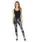 Фото #2 товара Women's Zip Tie Dye Soft Cotton Blend Leggings