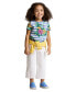 ფოტო #5 პროდუქტის Toddler and Little Girls Striped Floral Cotton Jersey T-shirt