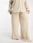 Фото #8 товара In The Style Plus plisse relaxed trouser co-ord in cream