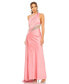 Фото #1 товара Women's One Shoulder Embellished Satin Gown
