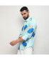 ფოტო #7 პროდუქტის Men's Light Blue Hydrangea Foliage Shirt