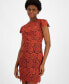 ფოტო #4 პროდუქტის Women's Round-Neck Lace Short-Sleeve Sheath Dress