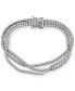 ფოტო #1 პროდუქტის Cubic Zirconia Multi-Row Statement Bracelet in Sterling Silver