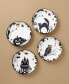 Фото #2 товара Vintage Halloween Haunted Assorted Accent Plates, Set of 4