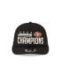 Men's Black San Francisco 49ers 2023 NFC Champions Locker Room Trophy Collection Low Profile 9FIFTY Snapback Hat