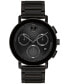 Men's Swiss Chronograph Bold Evolution 2.0 Black Ion Plated Steel Bracelet Watch 42mm