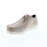 Фото #4 товара Clarks Wallabee Gore-Tex GTX 26165695 Mens Beige Suede Oxfords Casual Shoes 11