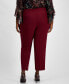 ფოტო #2 პროდუქტის Plus Size Straight-Leg Pants