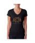 Women's V-Neck T-Shirt with Namaste Word Art