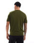 Фото #2 товара ASOS DESIGN co-ord knitted crew neck t-shirt in khaki