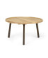 Фото #2 товара Golden Brown Mango Wood Round Coffee Table With Lipped Edge