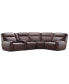 Фото #3 товара Dextan Leather 5-Pc. Sectional with 2 Power Recliners and 1 USB Console, Created for Macy's