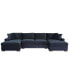 Фото #3 товара Marristin 146" 3-Pc. Fabric Double Chaise Sectional, Created for Macy's