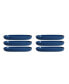 Melamine Camp Blue Coupe Platter, Set of 6