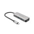 Фото #1 товара Targus HYPER HD41-GL - USB 2.0 Type-C - Black - Grey - HDMI - USB 2.0 - USB Type-C - USB - 85 mm - 34 mm