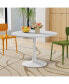 Фото #3 товара Modern 42" Round Dining Table with Metal Base