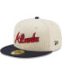 Фото #4 товара Men's White Atlanta Braves Corduroy Classic 59FIFTY Fitted Hat