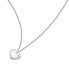 Istanti SAVZ01 long steel heart necklace