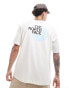 The North Face Dome backprint oversized t-shirt in off white