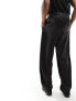 Weekday Uno co-ord loose fit satin trousers in black