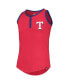 ფოტო #3 პროდუქტის Big Girls Red Texas Rangers Henley Tank Top